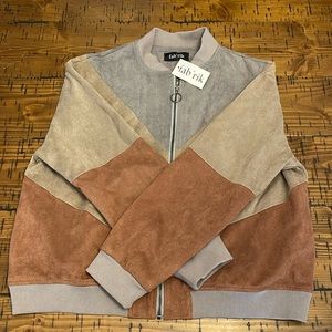 Women’s Fabrik Suede Stripped Jacket - Multi Color